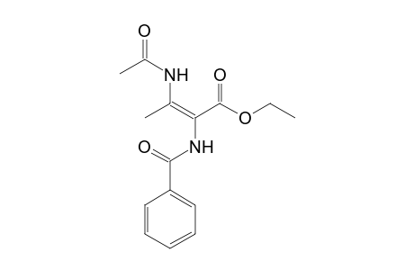 (E)-3-acetamido-2-benzamido-2-butenoic acid ethyl ester