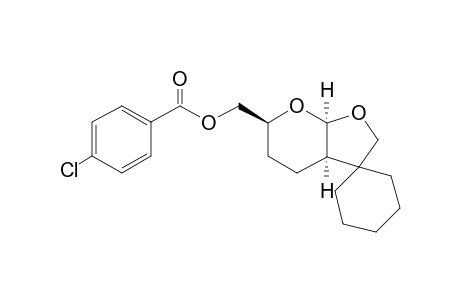 (3'aR*,6'S*,7'aR*)-spiro[cyclohexane-1,3'-6'-(4-chlorobenzoyloxymethyl)-perhydrofuro[2,3-b]pyran]