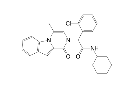 2-(2-Chlorophenyl)-N-cyclohexyl-2-(4-methyl-1-oxopyrazino[1,2-a]indol-2(1H)-yl)acetamide