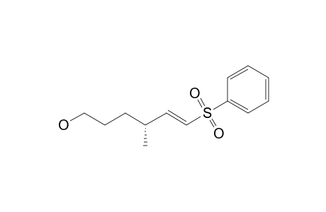 (E,4R)-4-methyl-6-(phenylsulfonyl)hex-5-en-1-ol