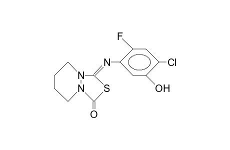 1H,3H-[1,3,4]Thiadiazolo[3,4-a]pyridazin-1-one, 3-[(4-chloro-2-fluoro-5-hydroxyphenyl)imino]tetrahydro-