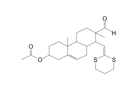 2-Phenanthrenecarboxaldehyde, 7-acetoxy-2,4b-dimethyl-1,2,3,4,4a,4b,5,5,7,8,10,10a-dodecahydro-1-(1,3-dithian-2-ylidenemethyl)-