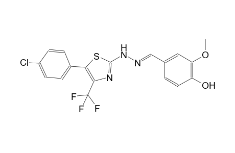 benzaldehyde, 4-hydroxy-3-methoxy-, [5-(4-chlorophenyl)-4-(trifluoromethyl)-2-thiazolyl]hydrazone
