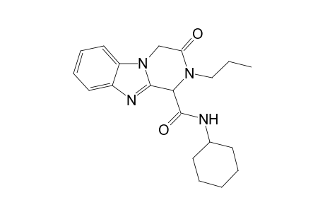 3-Oxo-2-propyl-N-cyclohexyl-1,2,3,4-tetrahydropyrazino[1,2-a]benzimidazole-1-carboxamide