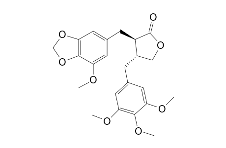 (3R,4R)-3-((7-Methoxybenzo[D][1,3]dioxol-5-yl)methyl)-4-(3,4,5-trimethoxybenzyl)dihydrofuran-2(3H)-one