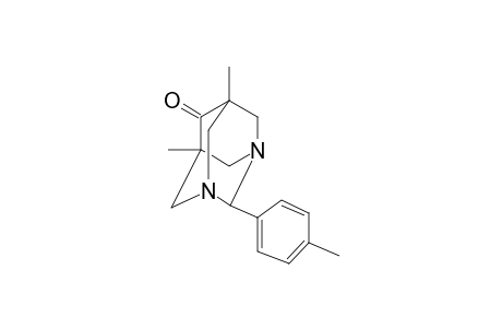 5,7-Dimethyl-2-(4-methylphenyl)-1,3-diazatricyclo[3.3.1.1~3,7~]decan-6-one
