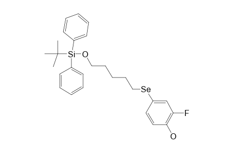 2-FLUORO-4-[5-(TERT.-BUTYLDIPHENYLSILANYLOXY)-PENTYLSELANYL]-PHENOL