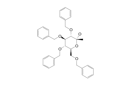 3,4,5,7-TETRA-O-BENZYL-1-DEOXY-D-GLUCO-HEPTULOPYRANOSE
