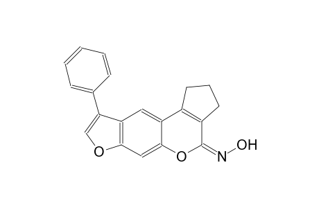 cyclopenta[c]furo[3,2-g][1]benzopyran-4(1H)-one, 2,3-dihydro-9-phenyl-, oxime, (4E)-