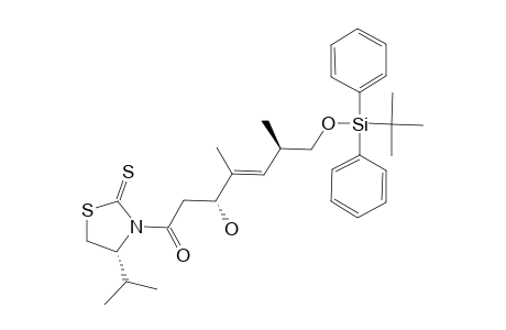 (3S,4E,6S)-7-(TERT.-BUTYL-DIPHENYLSILYLOXY)-3-HYDROXY-1-[(4S)-4-ISOPROPYL-2-THIOXOTHIAZOLIDIN-3-YL)-4,6-DIMETHYLHEPT-4-EN-1-ONE