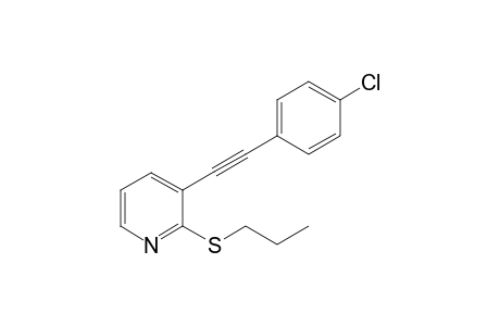 3-[(4-Chlorophenyl)ethynyl]-2-(propylthio)pyridine