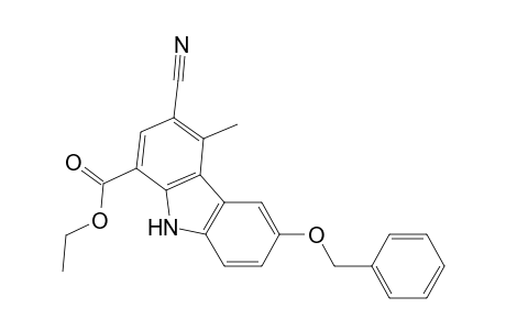 9H-Carbazole-1-carboxylic acid, 3-cyano-4-methyl-6-(phenylmethoxy)-, ethyl ester