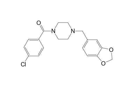 [4-(Benzo[1,3]dioxol-5-ylmethyl)piperazin-1-yl](4-chlorophenyl)methanone