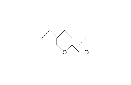 2,5-Diethyl-3,4-dihydro-2H-pyran-2-carboxaldehyde