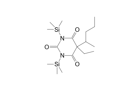 2,4,6(1H,3H,5H)-Pyrimidinetrione, 5-ethyl-5-(1-methylbutyl)-1,3-bis(trimethylsilyl)-