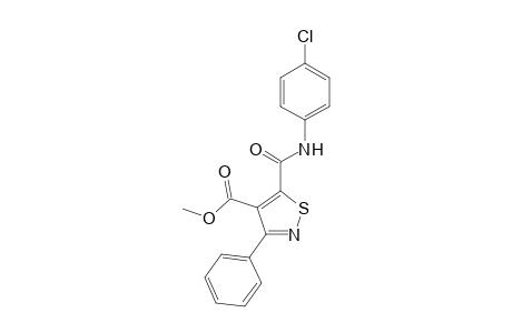 4-Isothiazolecarboxylic acid, 5-[[(4-chlorophenyl)amino]carbonyl]-3-phenyl-, methyl ester