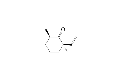 (2R*,6R*)-2,6-Dimethyl-2-ethenylcyclohexanone