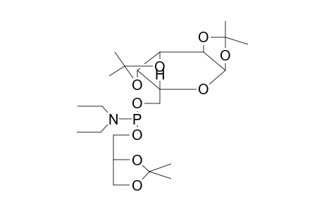 Diethylamido(D,alpha-2,3-isopropylidenedioxy-1-propoxy)(1,2;3,4-di-o-isopropylidene-alpha-D-galactopyranoso-6)phosphite