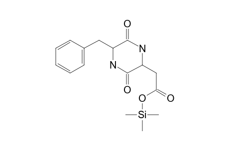 Trimethylsilyl (5-benzyl-3,6-dioxopiperazin-2-yl)acetate