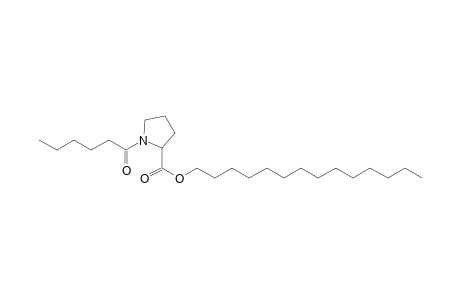 L-Proline, N-(hexanoyl)-, tetradecyl ester