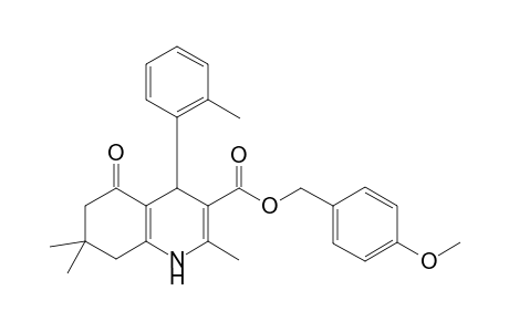 (4-methoxyphenyl)methyl 2,7,7-trimethyl-4-(2-methylphenyl)-5-oxidanylidene-1,4,6,8-tetrahydroquinoline-3-carboxylate