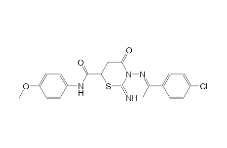 2H-1,3-thiazine-6-carboxamide, 3-[[(E)-1-(4-chlorophenyl)ethylidene]amino]tetrahydro-2-imino-N-(4-methoxyphenyl)-4-oxo-