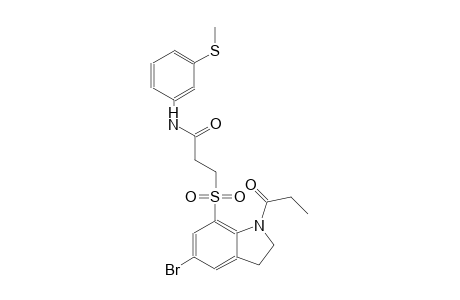 propanamide, 3-[[5-bromo-2,3-dihydro-1-(1-oxopropyl)-1H-indol-7-yl]sulfonyl]-N-[3-(methylthio)phenyl]-