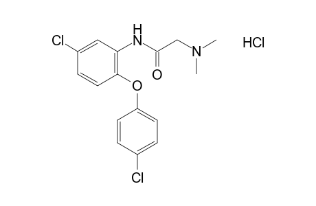 5'-chloro-2'-(p-chlorophenoxy)-2-(dimethylamino)acetanilide, monohydrochloride
