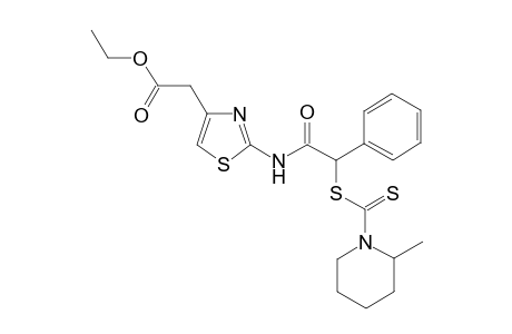 Ethyl 2-[2'-2"-methyl-1"-piperidinyl)thiocarbamoyl]phenylthio]acylamino]-thiazol-4-acetate