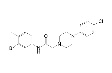 N-(3-bromanyl-4-methyl-phenyl)-2-[4-(4-chlorophenyl)piperazin-1-yl]ethanamide