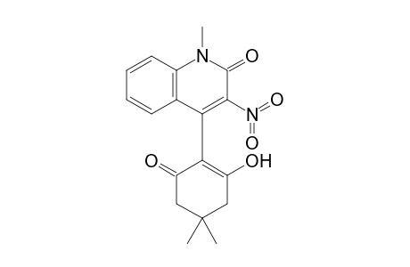 4-(2-HYDROXY-4,4-DIMETHYL-6-OXOCYCLOHEX-1-EN-1-YL)-1-METHYL-3-NITROQUINOLIN-2(1H)-ONE