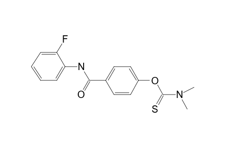 Thiocarbaminic acid, N,N-dimethyl-, o-[4-(2-fluorophenylaminocarbonyl)]phenyl ester