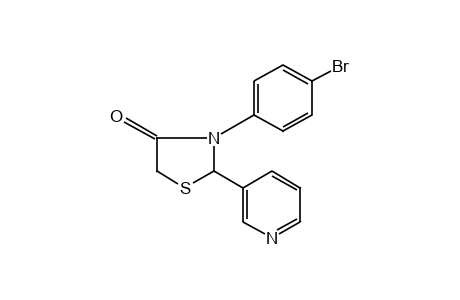 3-(p-bromophenyl)-2-(3-pyridyl)-4-thiazolidinone