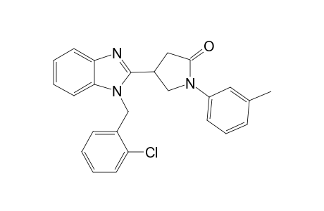 2-Pyrrolidinone, 4-[1-[(2-chlorophenyl)methyl]-1H-1,3-benzimidazol-2-yl]-1-(3-methylphenyl)-