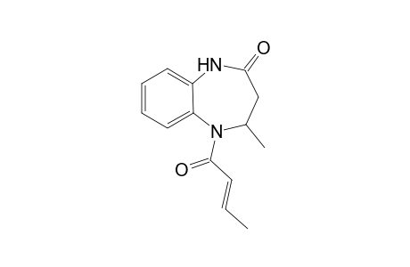 4-Methyl-5-[(E)-1-oxobut-2-enyl]-3,4-dihydro-1H-1,5-benzodiazepin-2-one