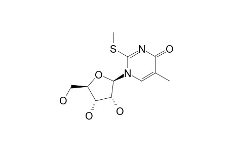 1-[(2R,3R,4S,5R)-3,4-dihydroxy-5-methylol-tetrahydrofuran-2-yl]-5-methyl-2-(methylthio)pyrimidin-4-one