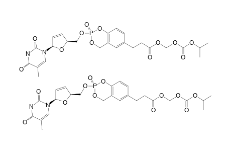 5-[2-(ISOPRPYLOXYCARBONYLOXYMETHOXYCARBONYL)-ETHYL]-CYCLOSAL-D4T-MONOPHOSPHATE