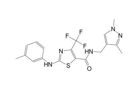 N-[(1,3-dimethyl-1H-pyrazol-4-yl)methyl]-2-(3-toluidino)-4-(trifluoromethyl)-1,3-thiazole-5-carboxamide