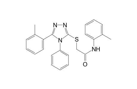 2-(4-Phenyl-5-O-tolyl-4H-[1,2,4]triazol-3-ylsulfanyl)-N-O-tolyl-acetamide