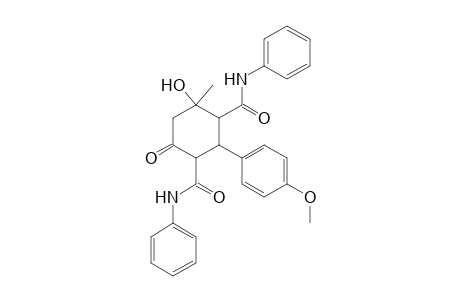 4-Hydroxy-2-(4-methoxyphenyl)-4-methyl-6-oxo-1-N,3-N-diphenylcyclohexane-1,3-dicarboxamide