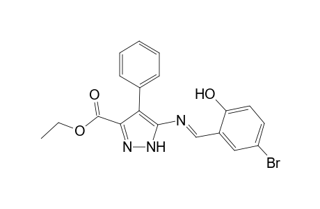 ethyl 5-{[(E)-(5-bromo-2-hydroxyphenyl)methylidene]amino}-4-phenyl-1H-pyrazole-3-carboxylate