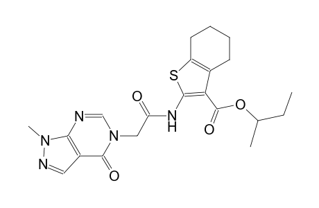sec-butyl 2-{[(1-methyl-4-oxo-1,4-dihydro-5H-pyrazolo[3,4-d]pyrimidin-5-yl)acetyl]amino}-4,5,6,7-tetrahydro-1-benzothiophene-3-carboxylate