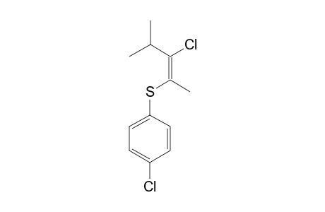 (E)-2-(4-CHLOROBENZENESULFENYL)-3-CHLORO-4-METHYL-2-PENTENE