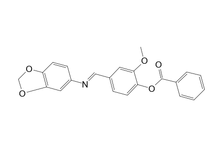 2-methoxy-4-{N-[3,4-(methylenedioxy)phenyl]formimidoyl]phenol, benzoate