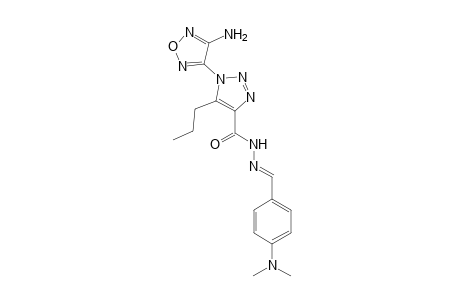 1-(4-amino-1,2,5-oxadiazol-3-yl)-N'-{(E)-[4-(dimethylamino)phenyl]methylidene}-5-propyl-1H-1,2,3-triazole-4-carbohydrazide