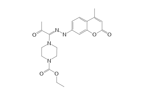ETHYL-4-[1-[2-(4-METHYL-2-OXO-2H-CHROMEN-7-YL)-HYDRAZONO]-2-OXOPROPYL]-PIPERAZINE-1-CARBOXYLATE