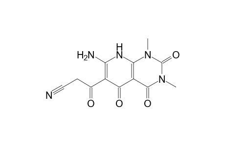 3-(7-amino-1,3-dimethyl-2,4,5-trioxo-8H-pyrido[2,3-d]pyrimidin-6-yl)-3-oxo-propanenitrile