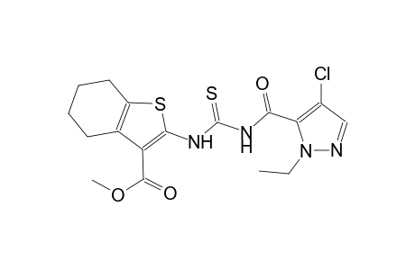 methyl 2-[({[(4-chloro-1-ethyl-1H-pyrazol-5-yl)carbonyl]amino}carbothioyl)amino]-4,5,6,7-tetrahydro-1-benzothiophene-3-carboxylate