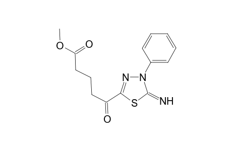 Methyl 4-[5'-imino-4'-phenyl-.delta(2).-1,3,4-thiadiazolin-2'-yl]-5-oxopentanoate