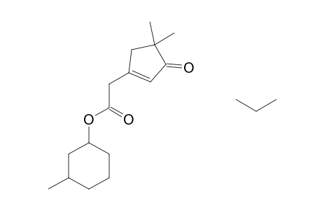 ACETIC ACID, 4,4-DIMETHYL-CYCLOPENT-1-EN-3-ON-1-YL, (-)MENTHYL ESTER